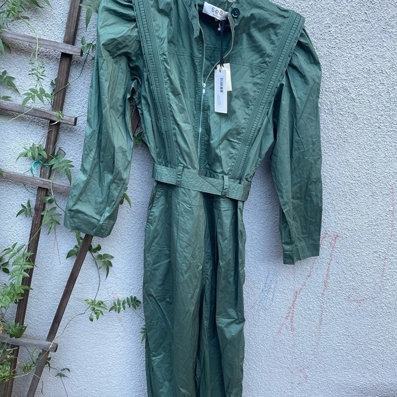 Sea Clara Belted Jumpsuit In Sage New with Tags! - Picture 2 of 7